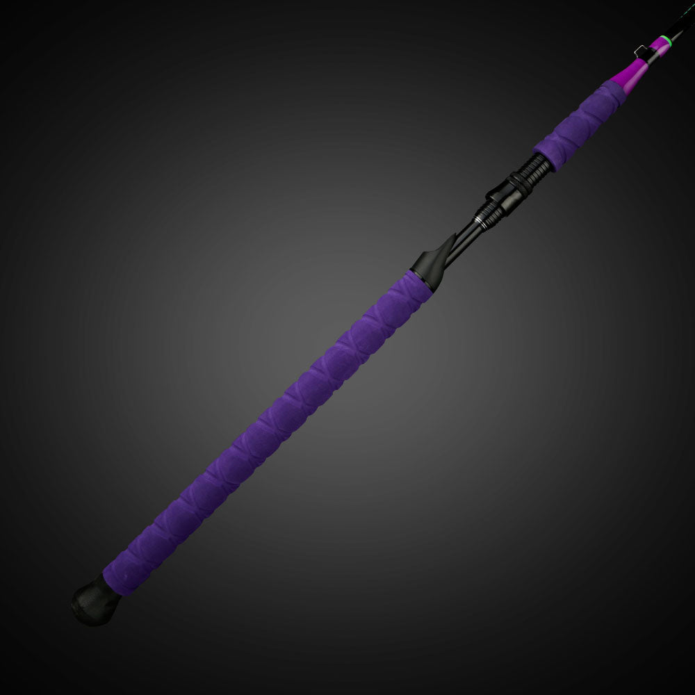 custom purple fishing rod TOUGHEST FRICKE'N 6'7 VERSATILE CASTING RODS EVA FOAM BLACK/PURPLE – Toughest Fricke'N Rods Lightning Rod™ Casting Style_600YDS and reliability you need. Size:20LB 0.20mm (8 Strands)-328 Yds