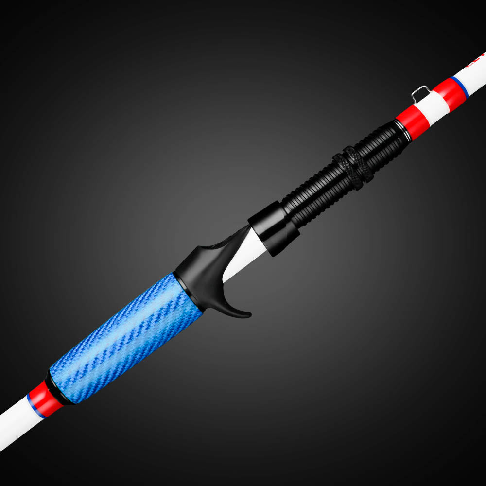 LET'S GO BRANDON 7'6 VERSATILE CASTING RODS SPLIT-GRIP (RED, WHITE