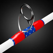Load image into Gallery viewer, LET&#39;S GO BRANDON 7&#39;6 VERSATILE SPINNING RODS SPLIT-GRIP (RED, WHITE &amp; BLUE)
