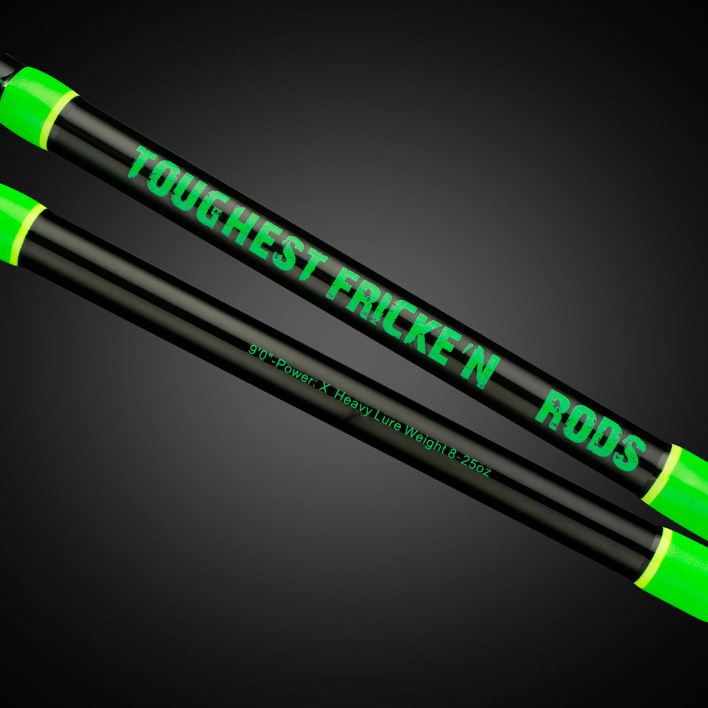 TOUGHEST FRICKE'N 2 PIECE 9FT VERSATILE CASTING BANK ROD BLACK