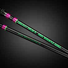 Load image into Gallery viewer, TOUGHEST FRICKE&#39;N 7&#39;6 VERSATILE BUMPING CASTING RODS BLACK/PURPLE SPILT - GRIP

