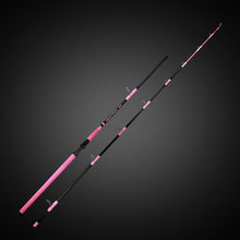 Load image into Gallery viewer, TOUGHEST FRICKE&#39;N 2 PIECE 9FT VERSATILE SPINNING BANK RODS BLACK/PINK
